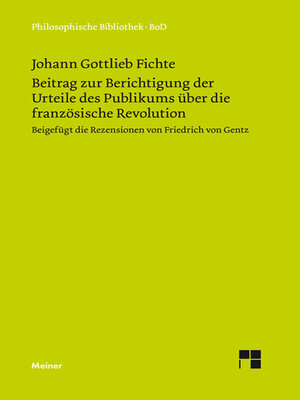 cover image of Beitrag zur Berichtigung der Urteile des Publikums über die französische Revolution